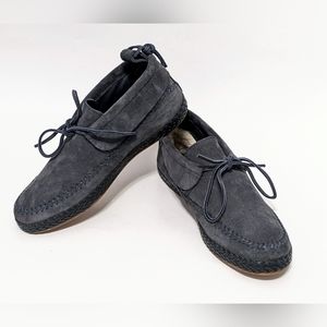 Ugg Woodlyn Moccasin Ankle Booties Women's 7 Gray Suede LNC